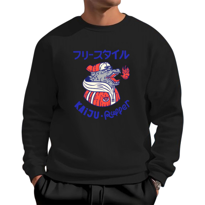 KAIJU RAPPER Cotton Pullover Sweatshirt