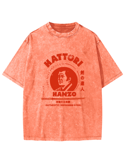 Hattori Hanzo Vintage Washed T-shirt-Zazasy
