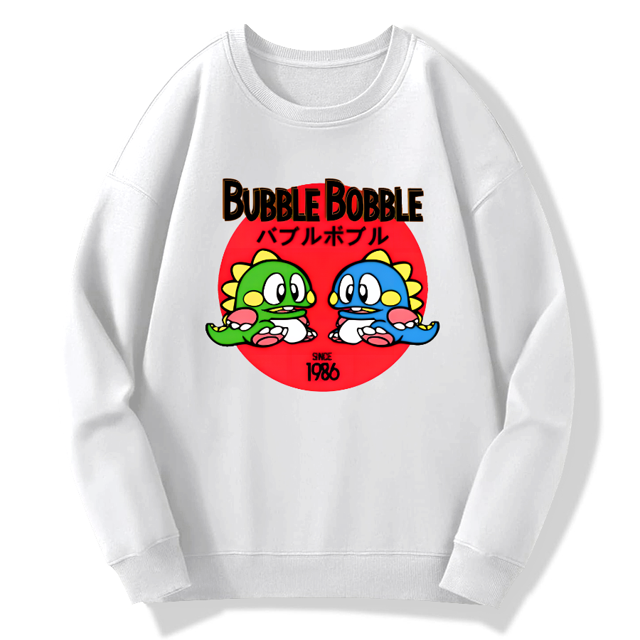 Bubble Bobble Cotton Pullover Sweatshirt