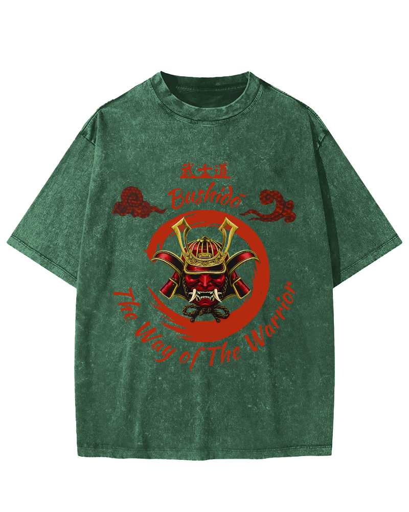 Samurai Spirit Vintage Distressed T-shirt-Zazasy