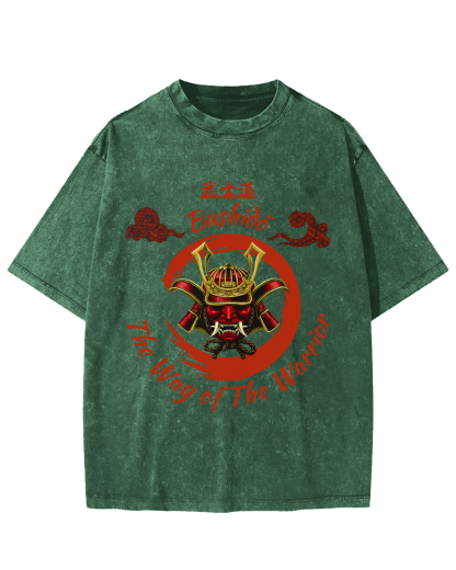 Samurai Spirit Vintage Distressed T-shirt-Zazasy