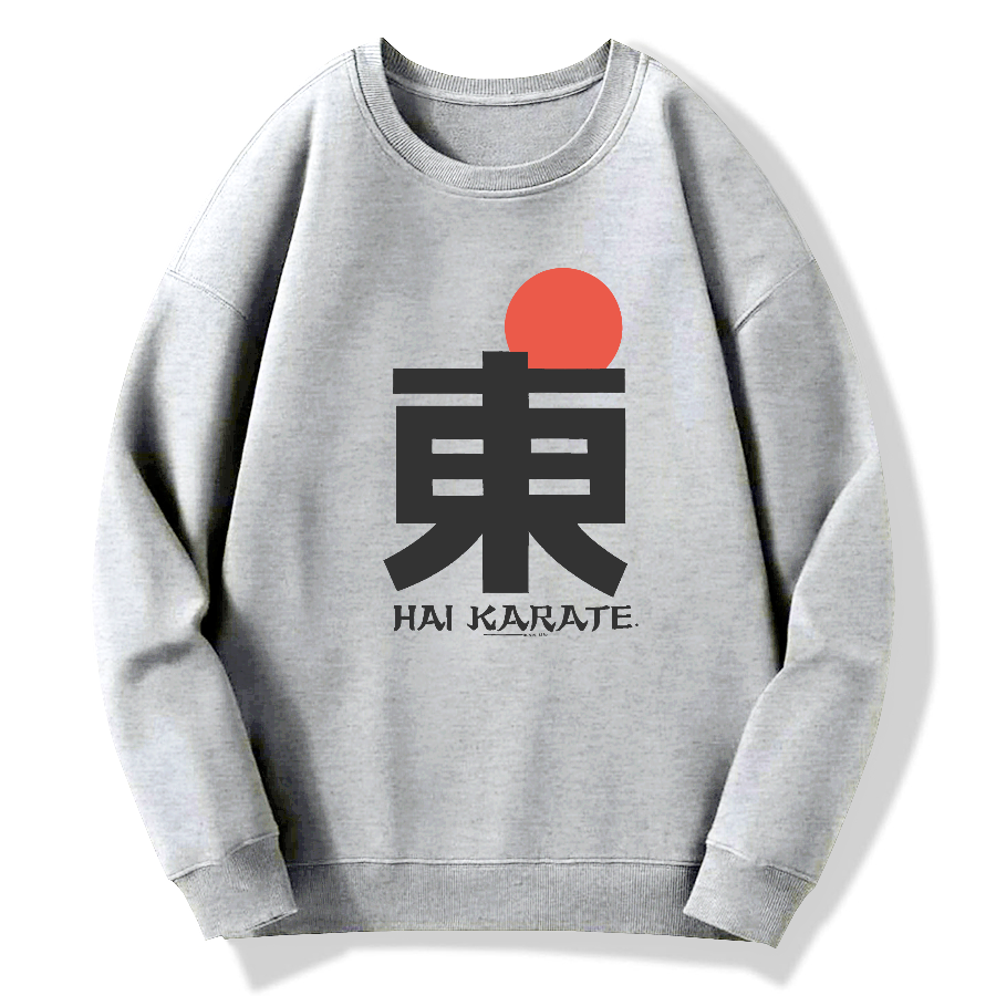 Japanese Hanzi Art Cotton Pullover Sweatshirt