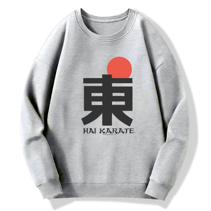 Japanese Hanzi Art Cotton Pullover Sweatshirt