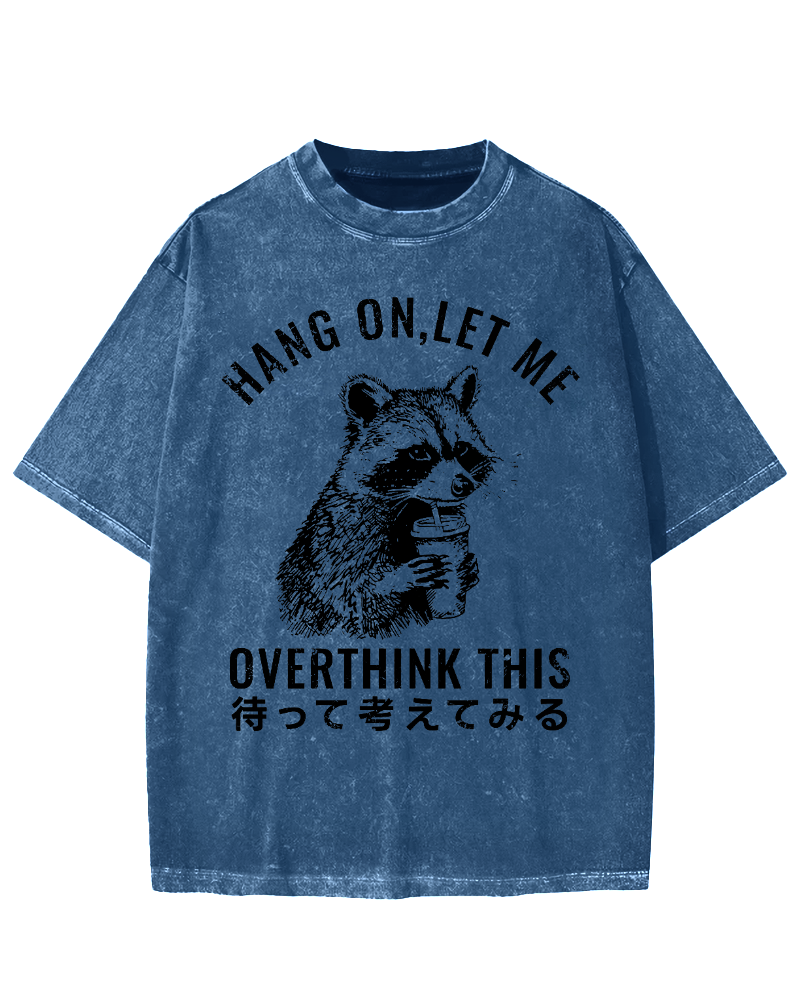 Thinking raccoon Vintage Washed T-shirt