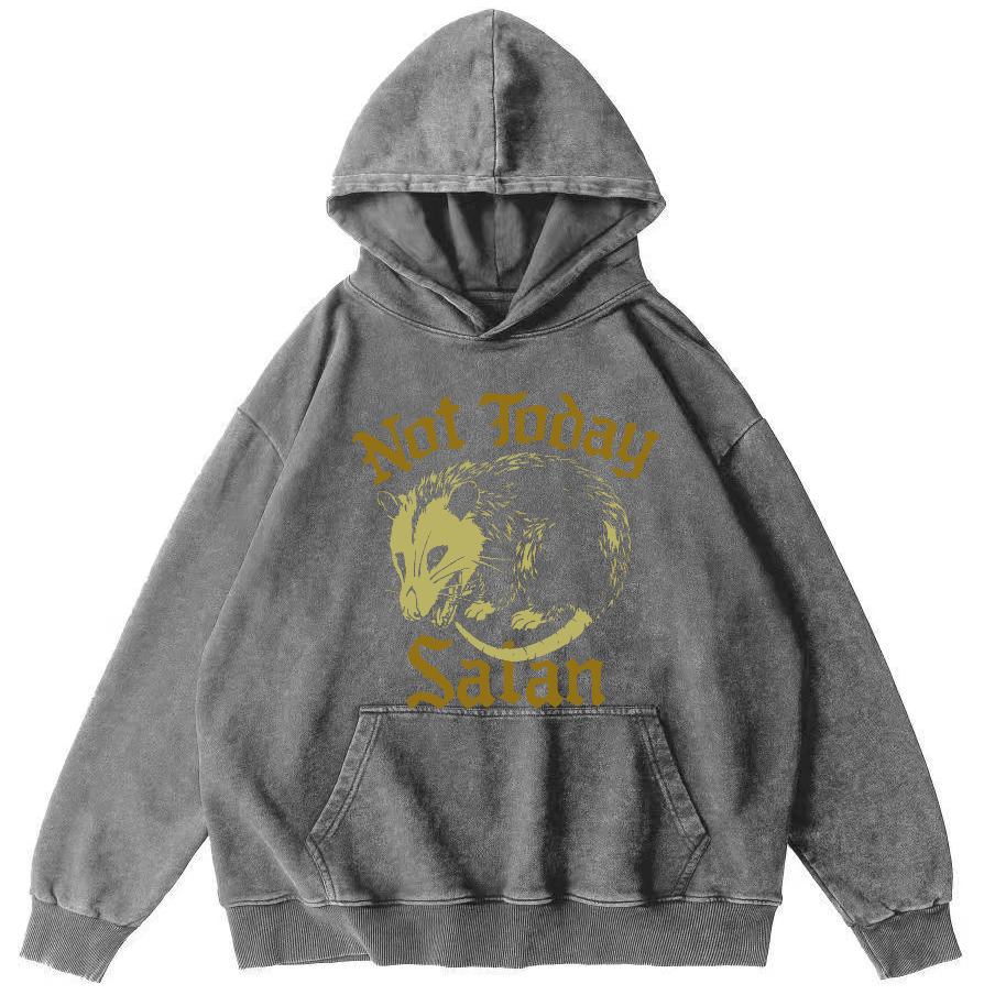 Not Today's Salam Vintage Distressed Hoodie-Zazasy
