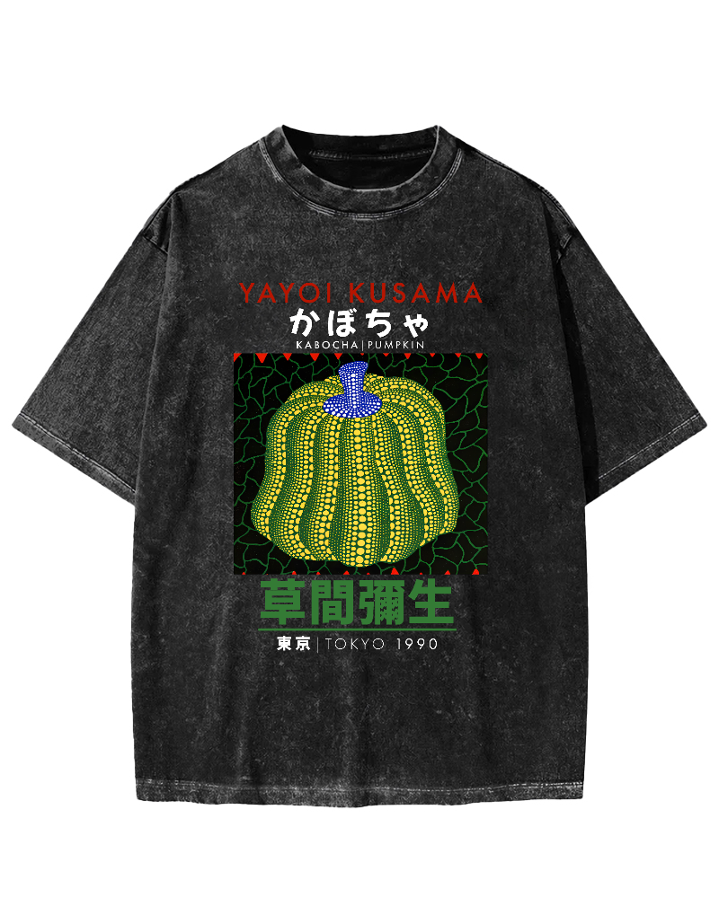 Yayoi Kusama Pumpkin Art Vintage Washed T-shirt