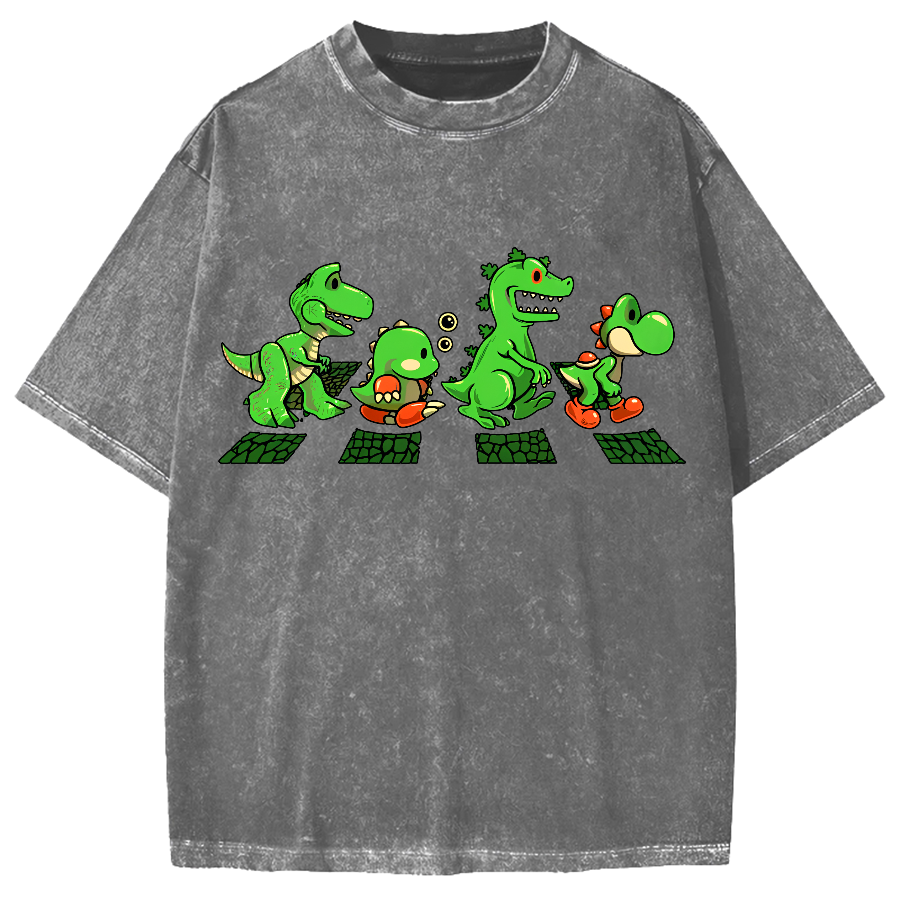 Green Scaly Road Vintage Washed T-shirt