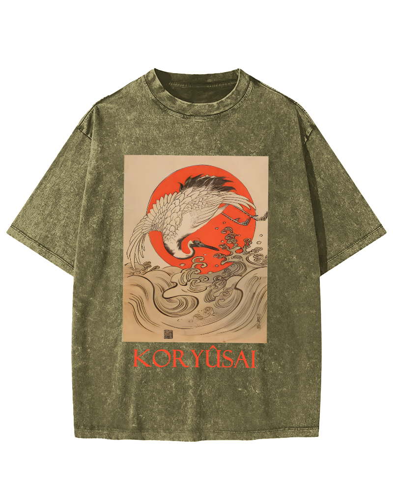 Koryusai Vintage Washed T-shirt-Zazasy