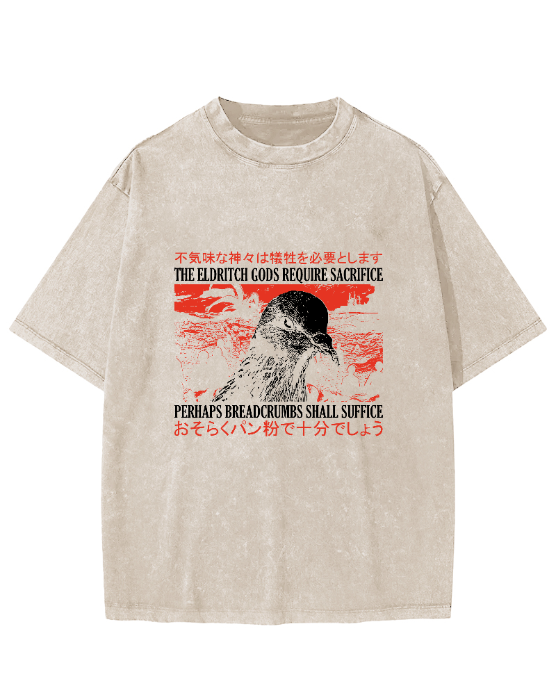 Dove Japanese Washed T-shirt-Zazasy