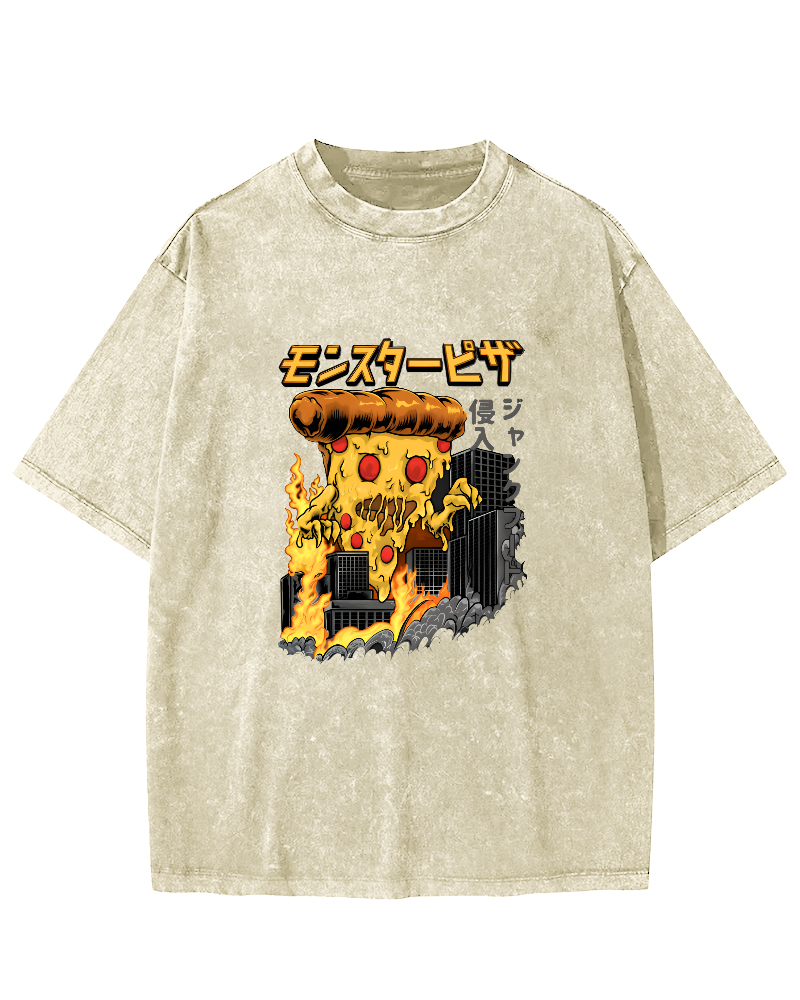 Japanese Personalized Abstract Patterns Vintage Distressed T-shirt-Zazasy