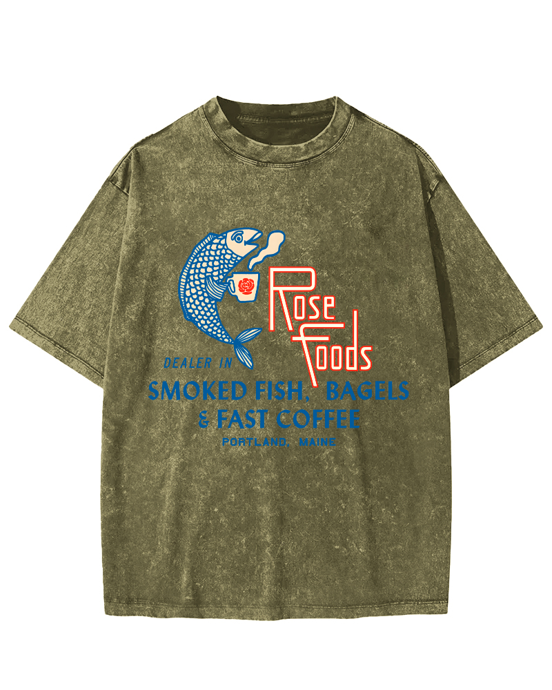 Rose Foods Vintage Washed T-shirt-Zazasy
