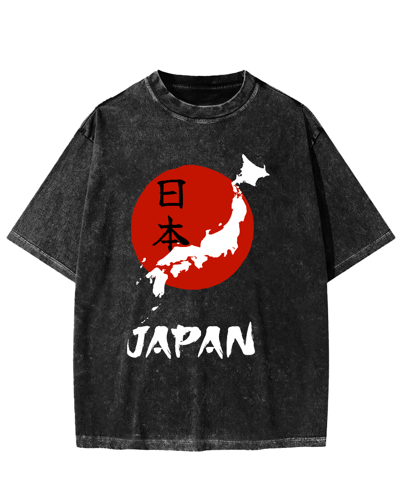 Japan Vintage Washed T-shirt-Zazasy