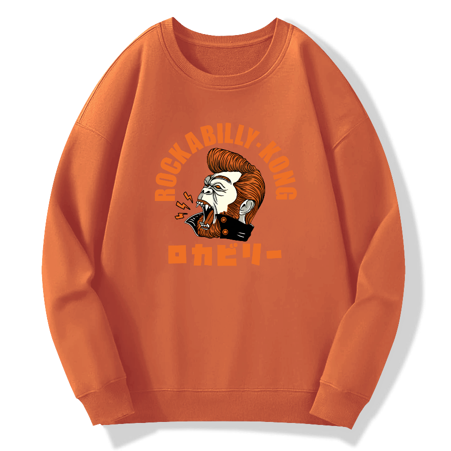Rock and roll King Kong Cotton Pullover Sweatshirt