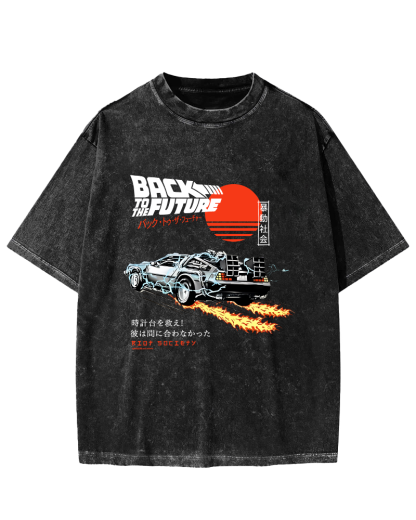 Riot Society Motorcycle Japanese Style Vintage Washed T-shirt