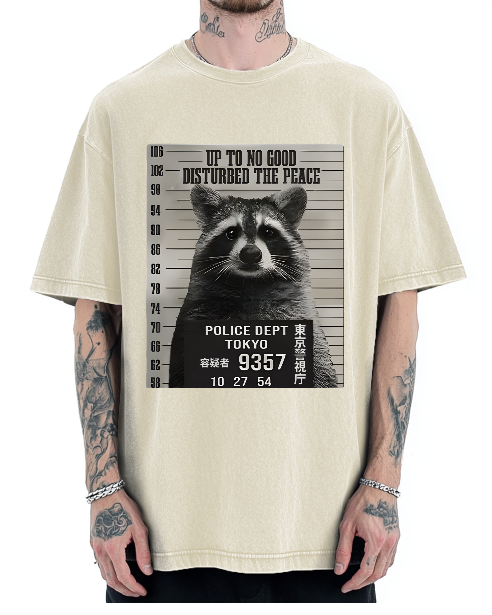 Prisoner Raccoon Vintage Washed T-shirt