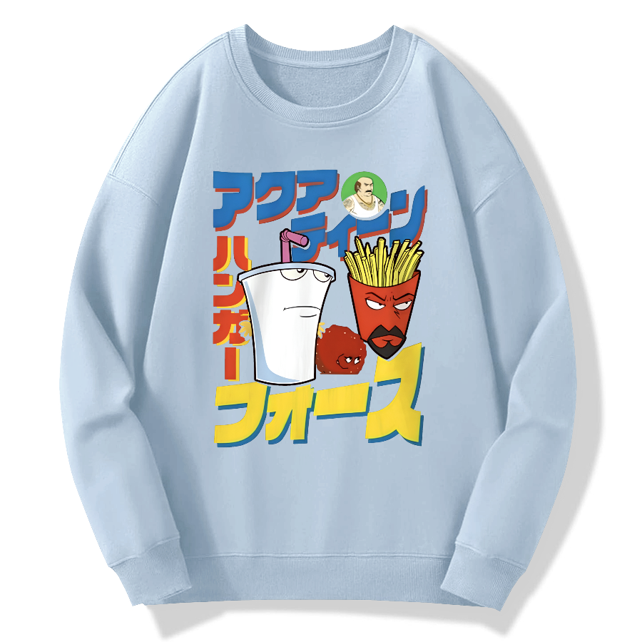 Retro Comics Cotton Pullover Sweatshirt