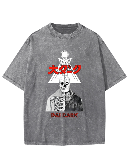 Japanese Style Monster Vintage Distressed T-shirt-Zazasy