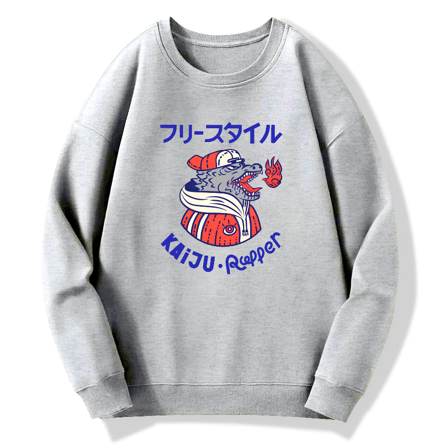 KAIJU RAPPER Cotton Pullover Sweatshirt