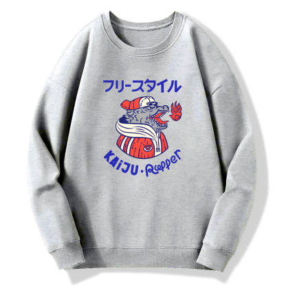KAIJU RAPPER Cotton Pullover Sweatshirt
