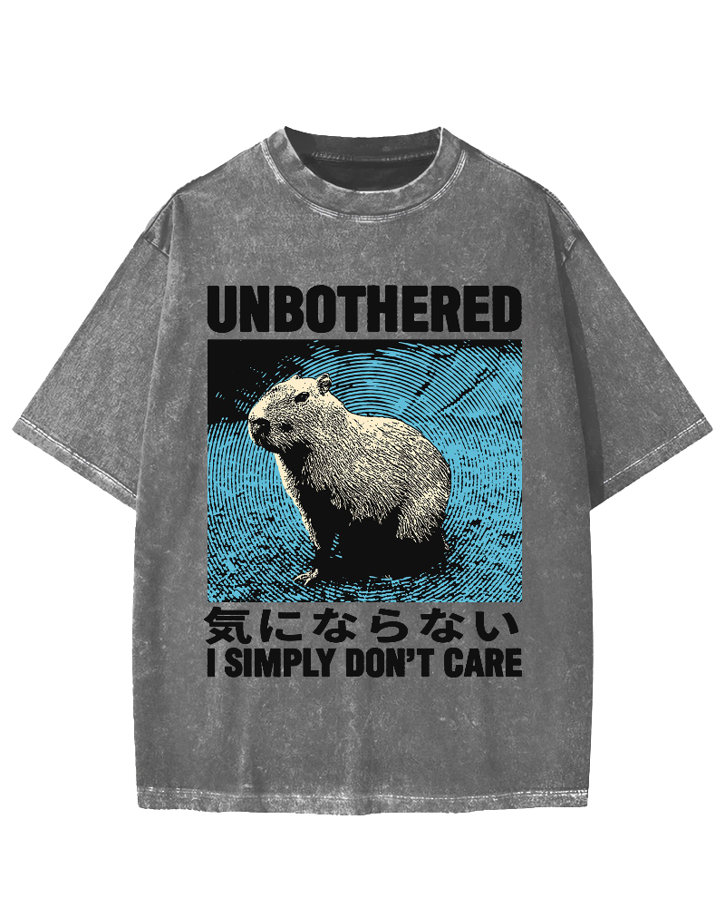 Unbothered Capybara Vintage Washed T-shirt
