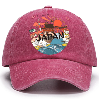 Welcome to Japan Poster Cotton Hat