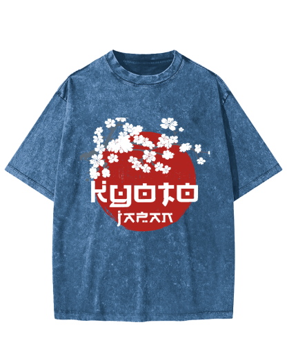 Cerasus Yedoensis  Vintage Washed T-shirt-Zazasy