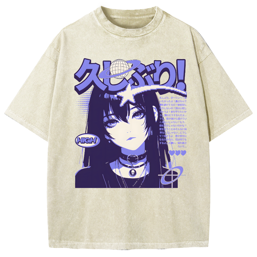 Japanese Manga Vintage Washed T-shirt
