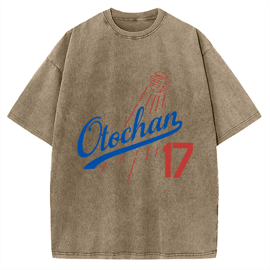 Otochan 17 Father's Japanese romanization Vintage Washed T-shirt