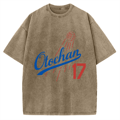 Otochan 17 Father's Japanese romanization Vintage Washed T-shirt