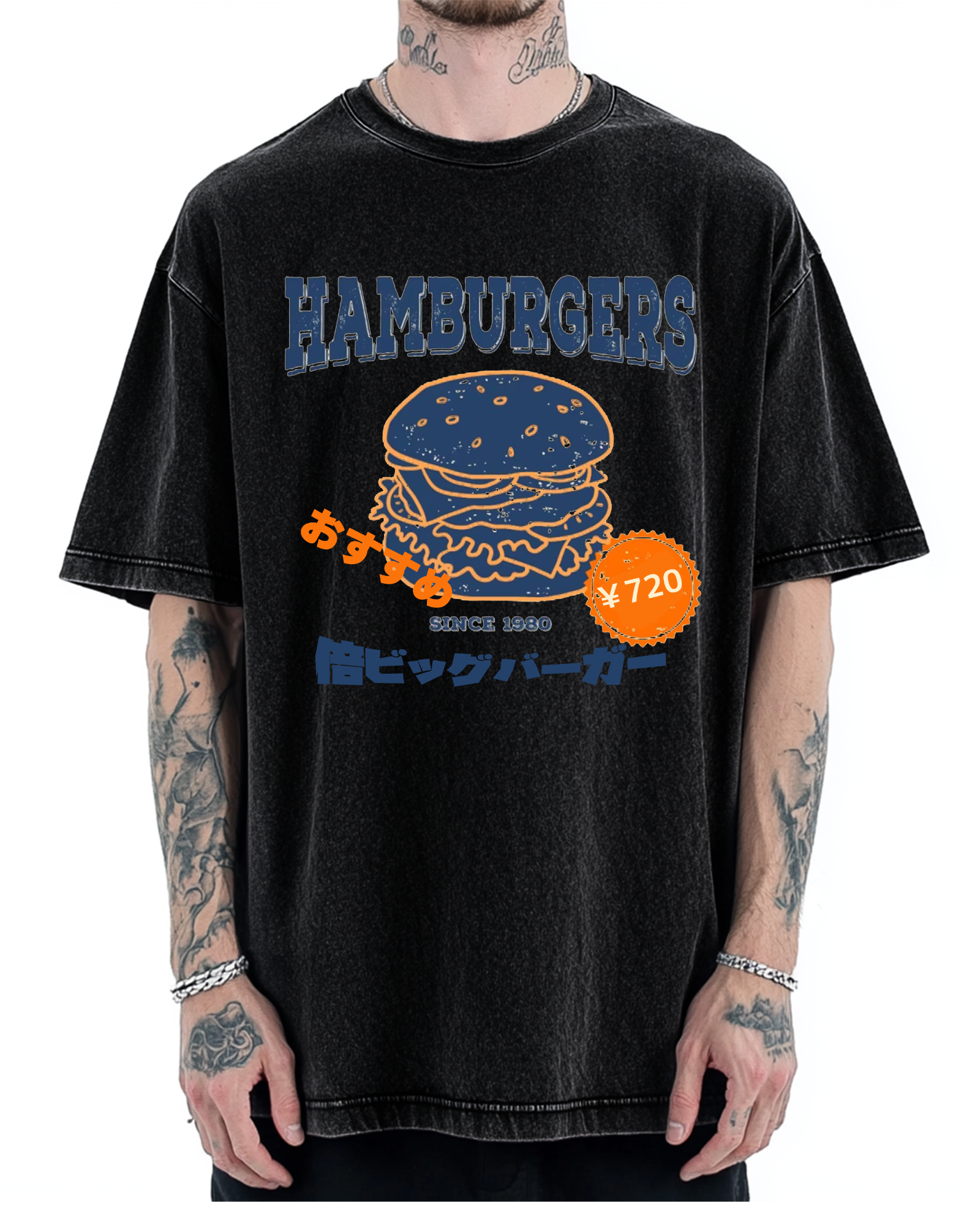 Big Hamburger Vintage Washed T-shirt