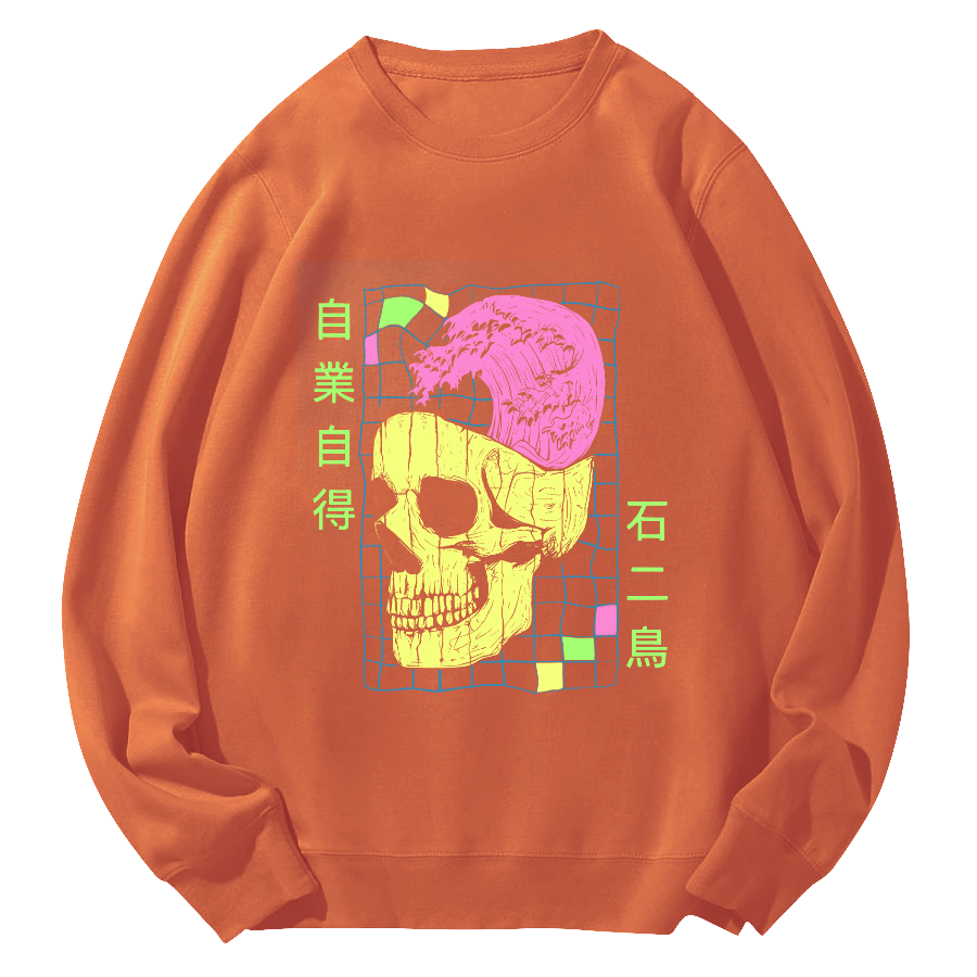 Self Pleasure Japanese Style Round Neck Sweatshirt-Zazasy