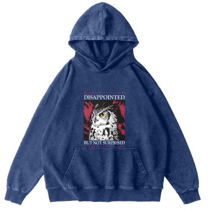 Japanese Owl Pattern Vintage Distressed Hoodie-Zazasy