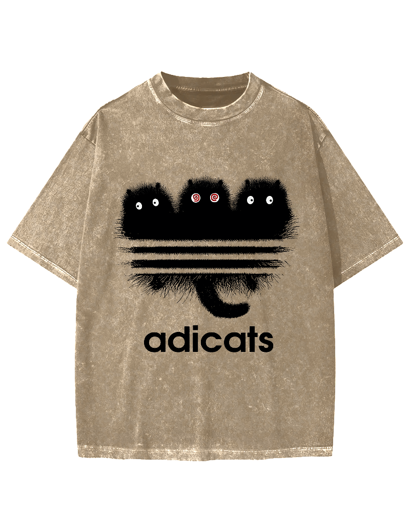 ADICATS Vintage Washed T-shirt
