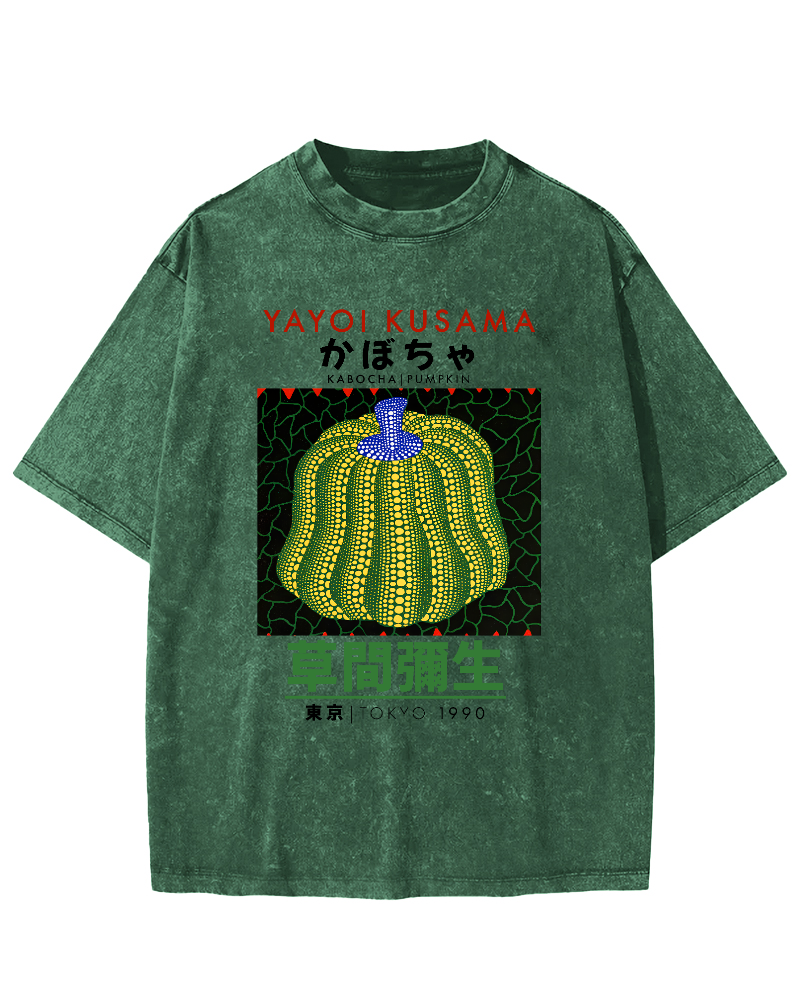 Yayoi Kusama Pumpkin Art Vintage Washed T-shirt