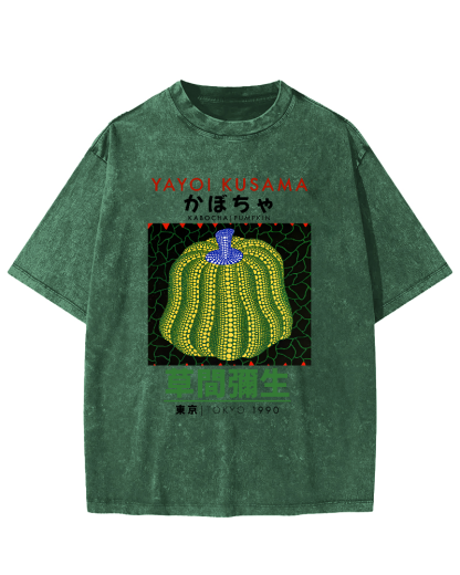 Yayoi Kusama Pumpkin Art Vintage Washed T-shirt
