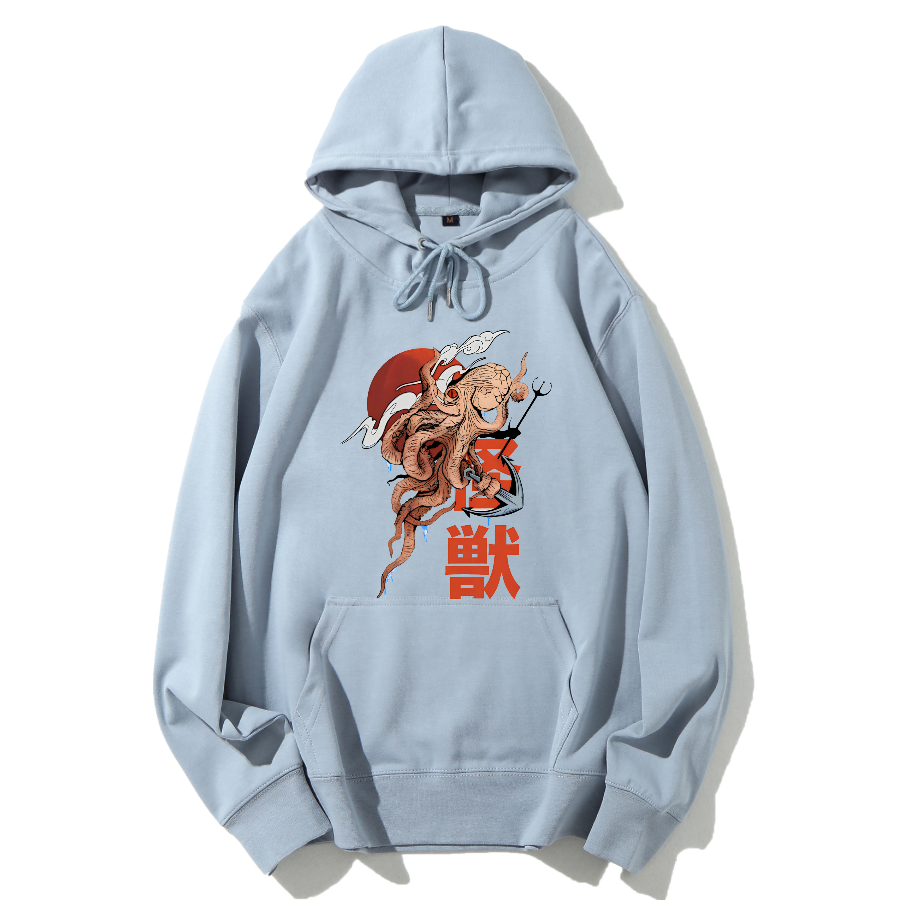 Japanese Octopus Cotton Hoodie