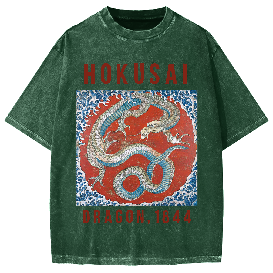 Hokusai Dragon Vintage Washed T-shirt