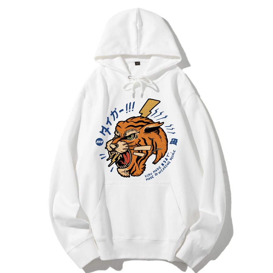Tiger Japanese Retro Cotton Hoodie