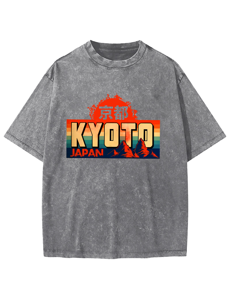 Kyoto Vintage Washed T-shirt-Zazasy
