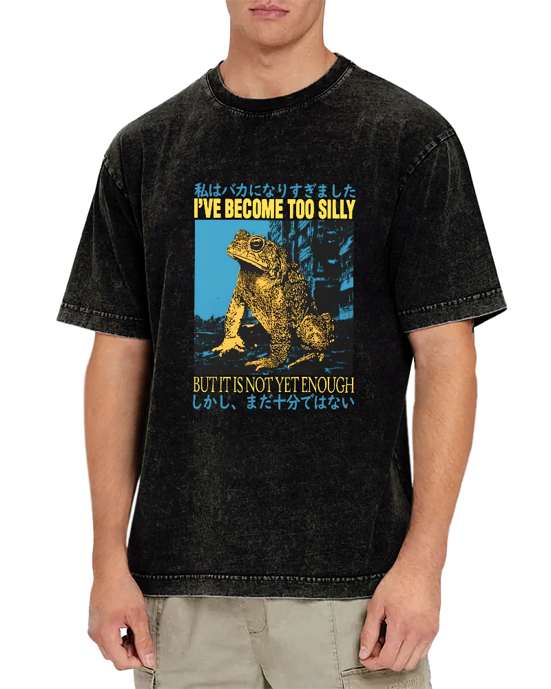 Retro Frog Japanese Style Vintage Distressed T-shirt-Zazasy