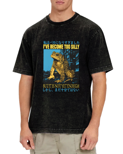 Retro Frog Japanese Style Vintage Distressed T-shirt-Zazasy