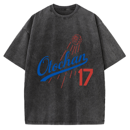 Otochan 17 Father's Japanese romanization Vintage Washed T-shirt