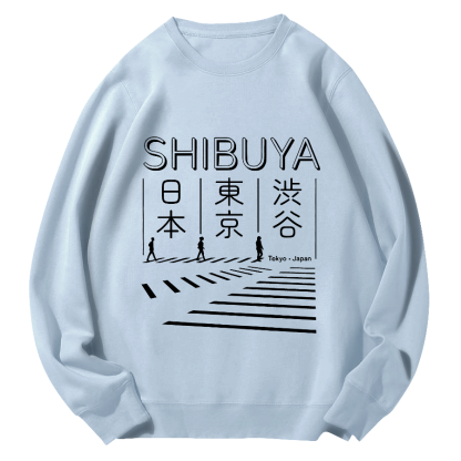 Shibuya Round Neck Sweatshirt-Zazasy
