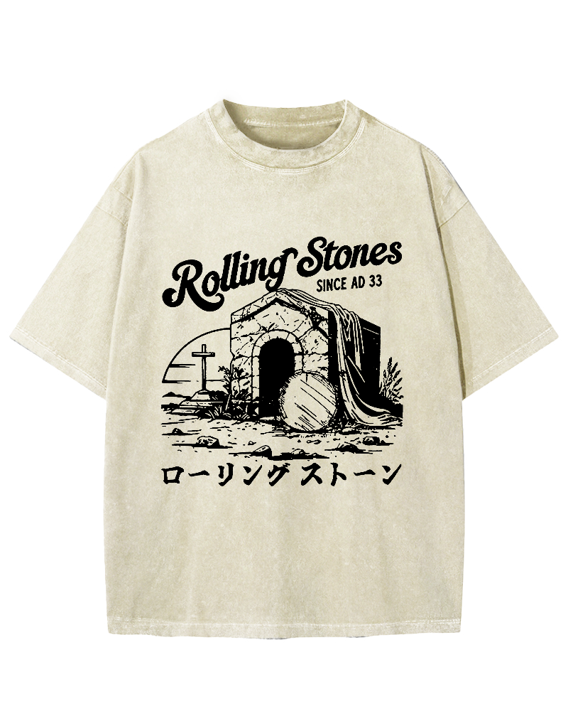 Rolling Stones Funny Easter Vintage Washed T-shirt