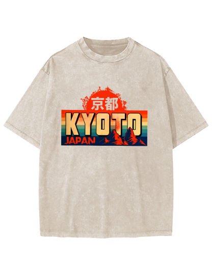 Kyoto Vintage Washed T-shirt-Zazasy