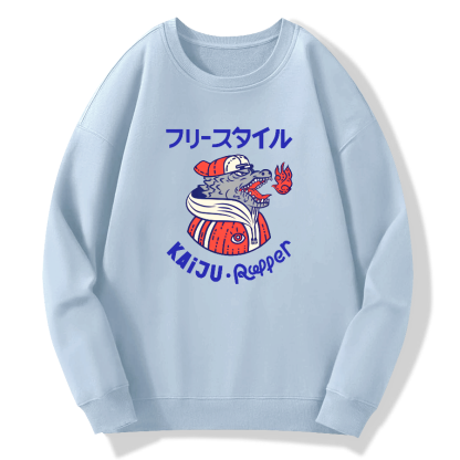 KAIJU RAPPER Cotton Pullover Sweatshirt