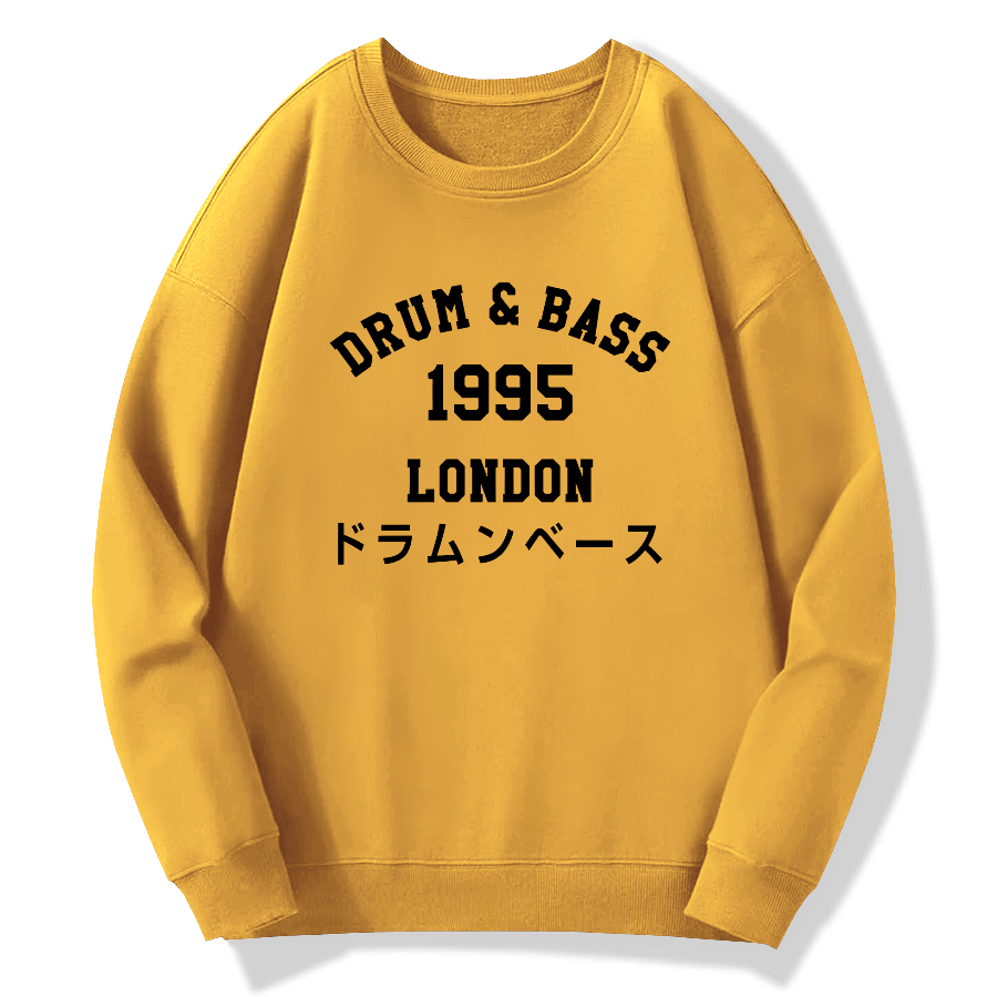 Drum & Bass 1995 Cotton Pullover Sweatshirt