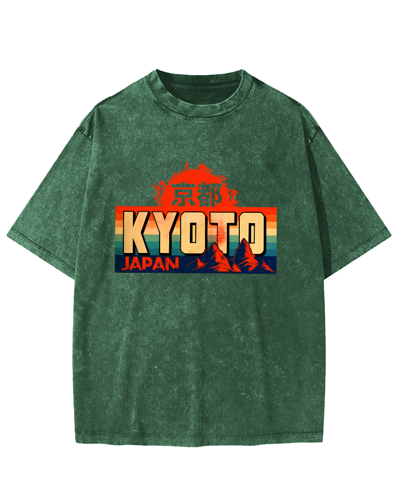 Kyoto Vintage Washed T-shirt-Zazasy