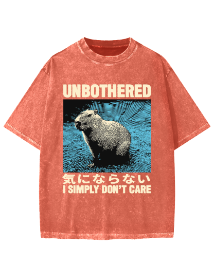 Unbothered Capybara Vintage Washed T-shirt