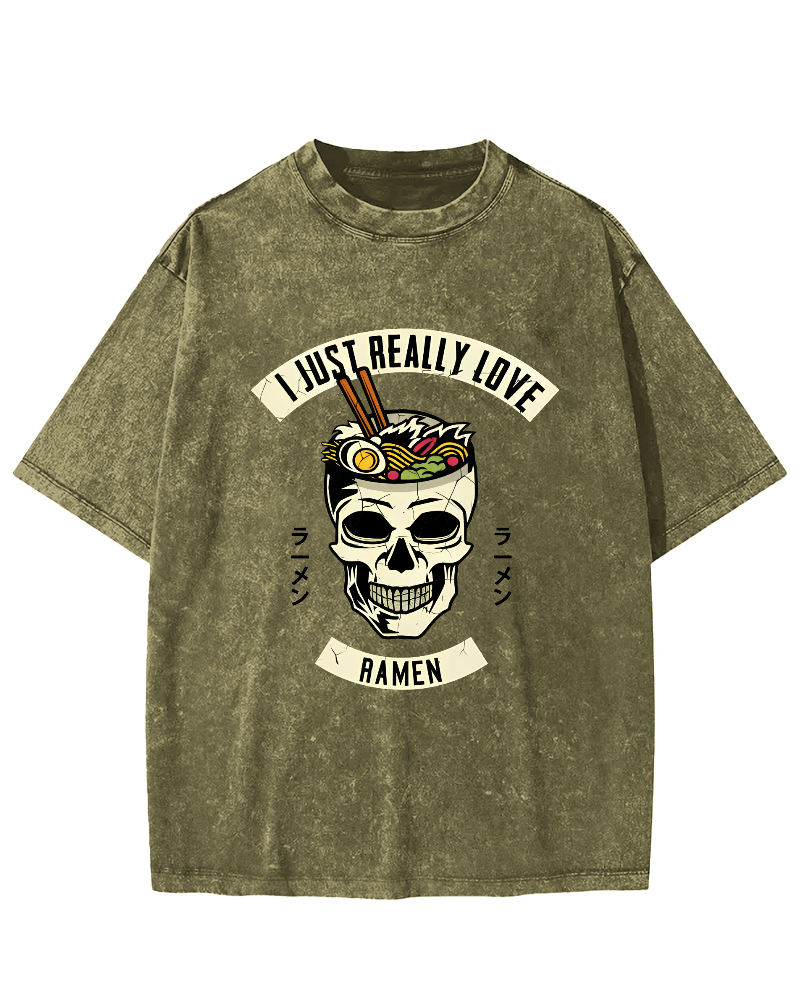 I like Sushi Vintage Washed T-shirt-Zazasy